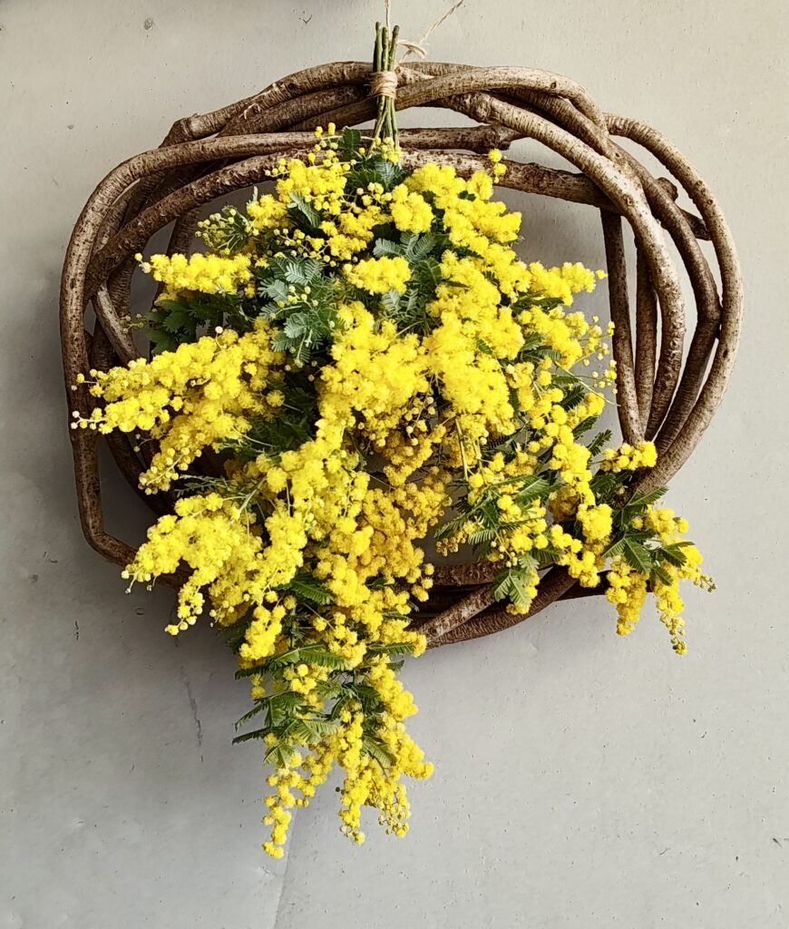 ミモザのリース：のんびりぼっこ広場